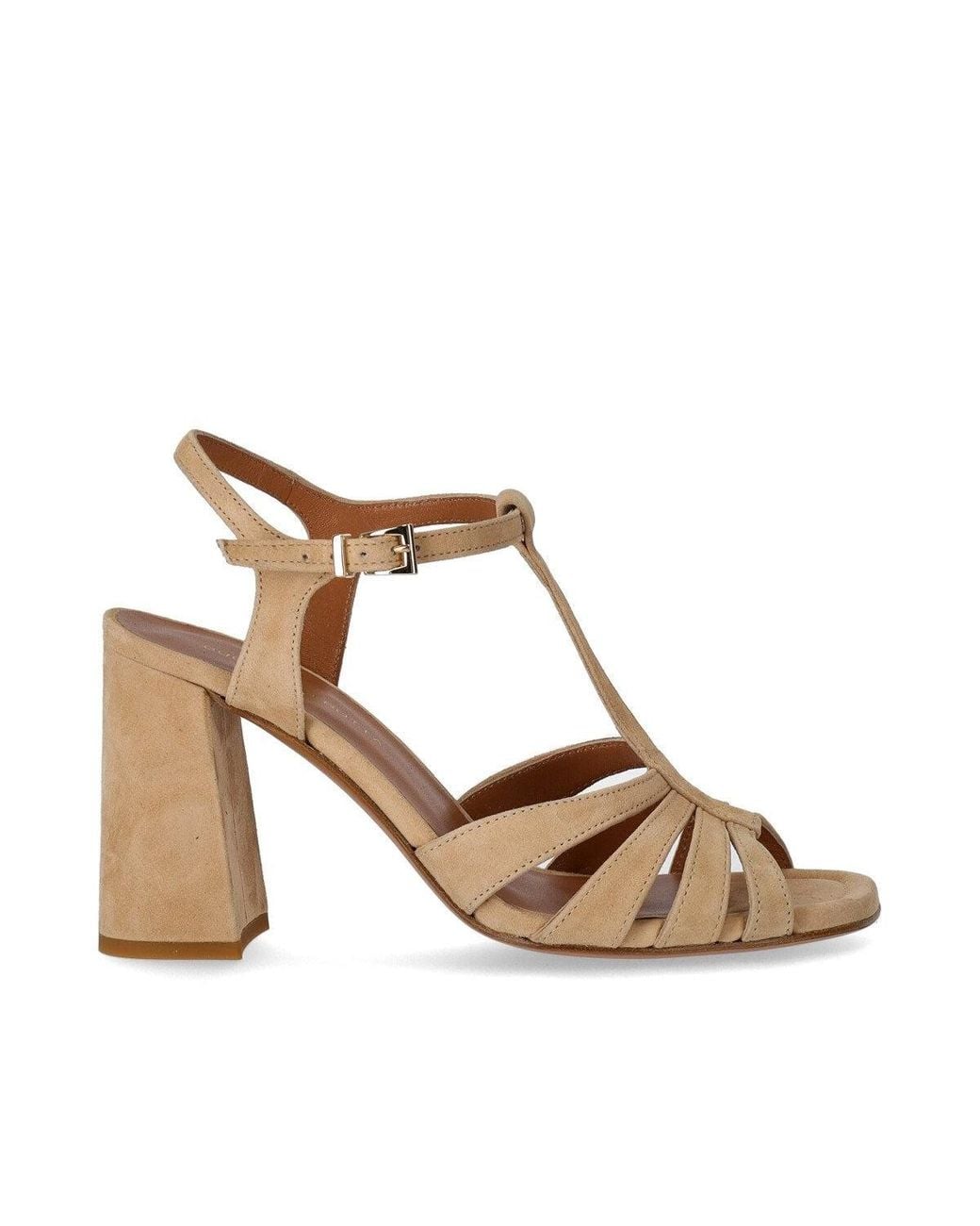 Guglielmo Rotta Brown Jersey Heeled Sandal