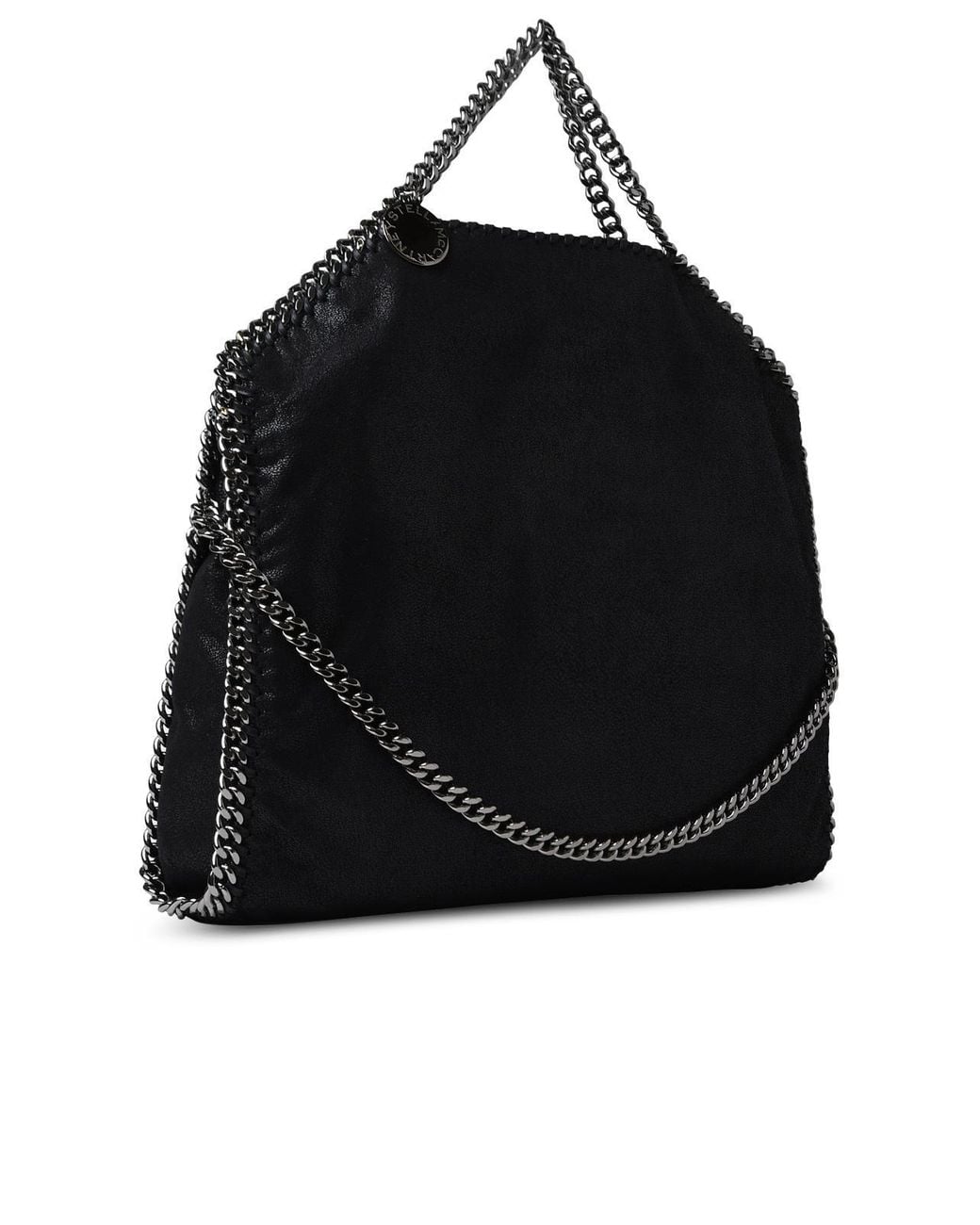 Stella McCartney Black Polyester Falabella 3 Chain Handbag