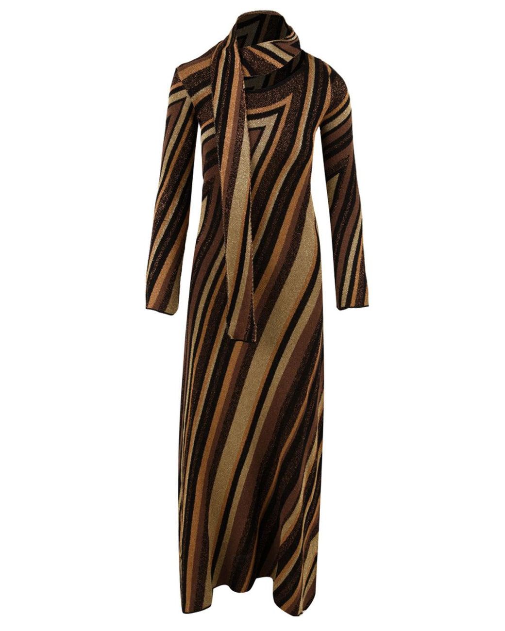 Akep Brown Dresses Multi Colour