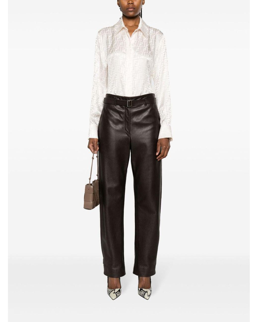 Fendi White Ff Silk Shirt