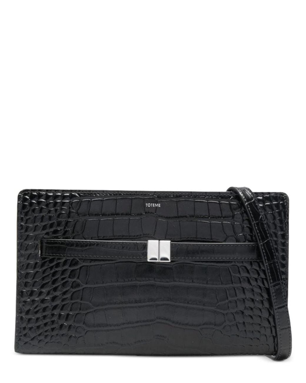 Totême Black Embossed Shoulder Bag