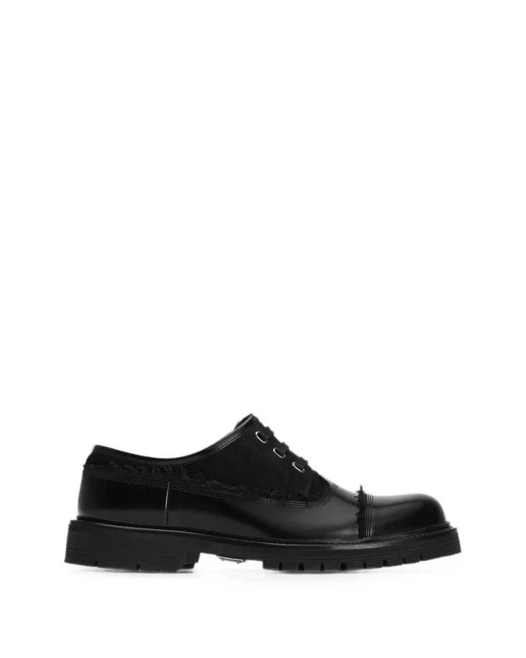 Dolce & Gabbana Black Lace Up Derbies