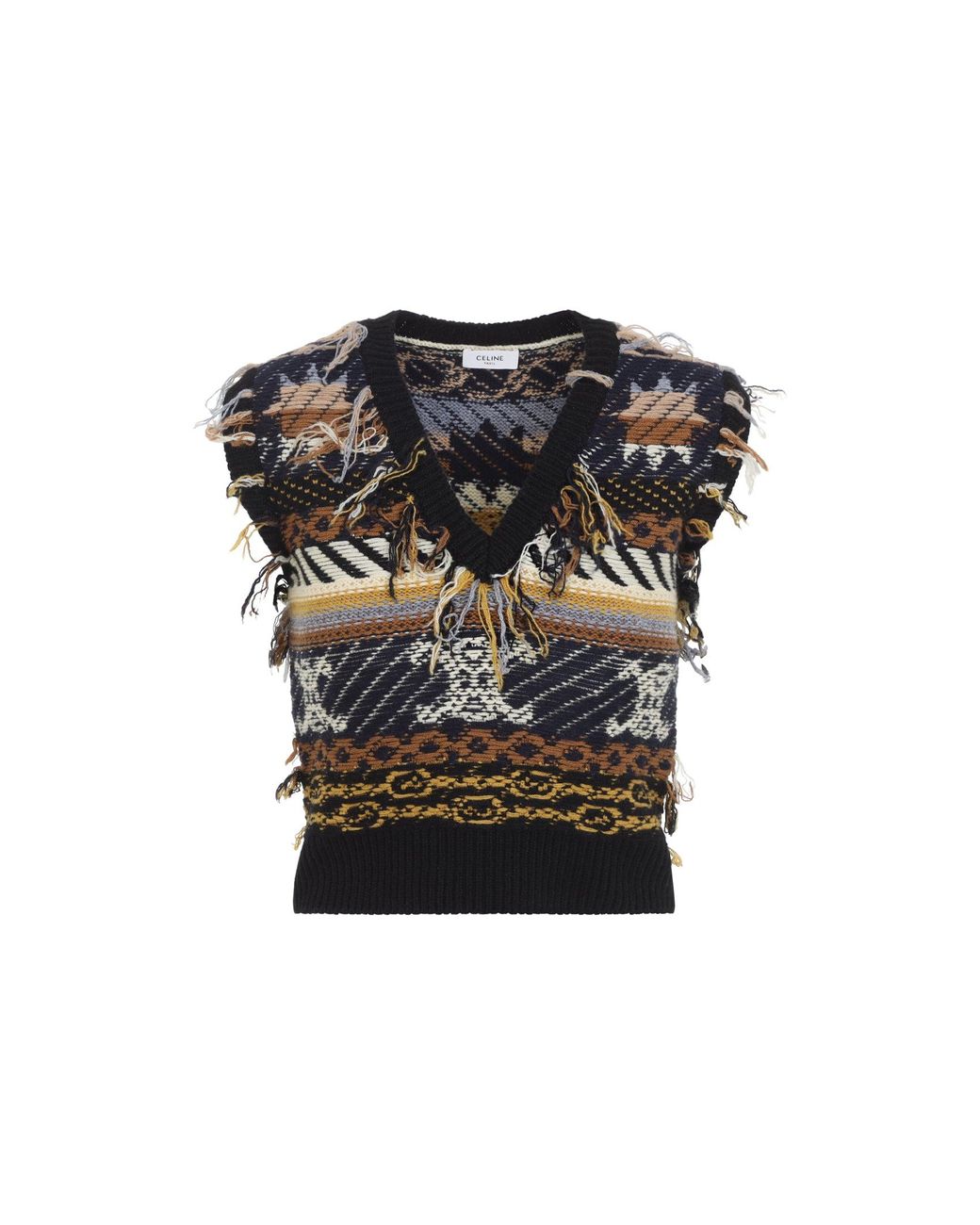 Céline Black Cashmere Top