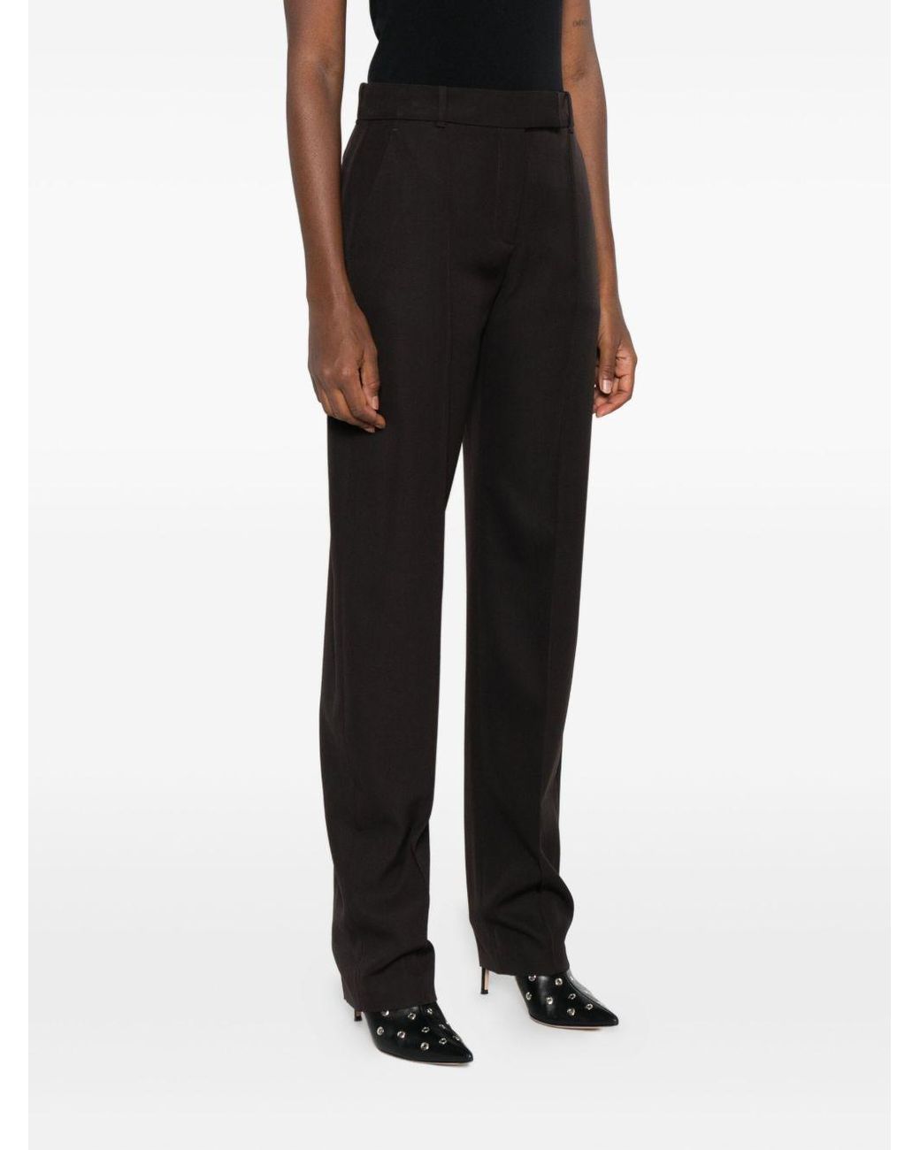 McQueen Geplooide Pantalon in het Black
