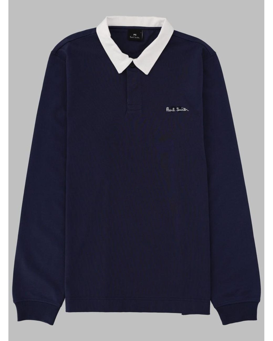 Paul Smith Blue Long-Sleeve Rugby Polo Shirt for men