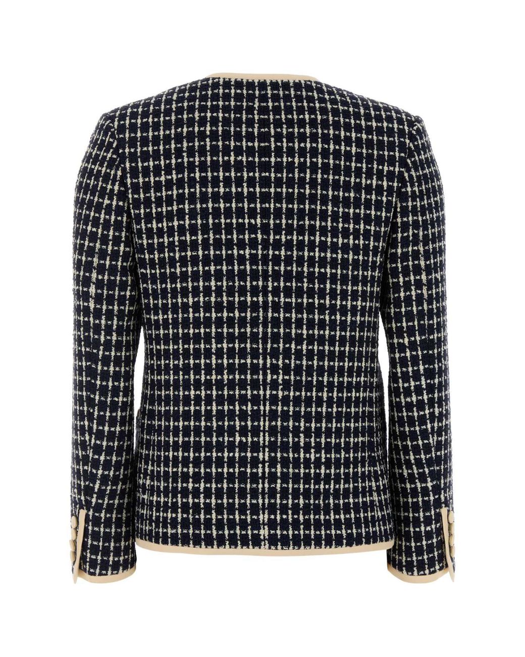 Valentino Garavani Black Embroidered Tweed Blazer