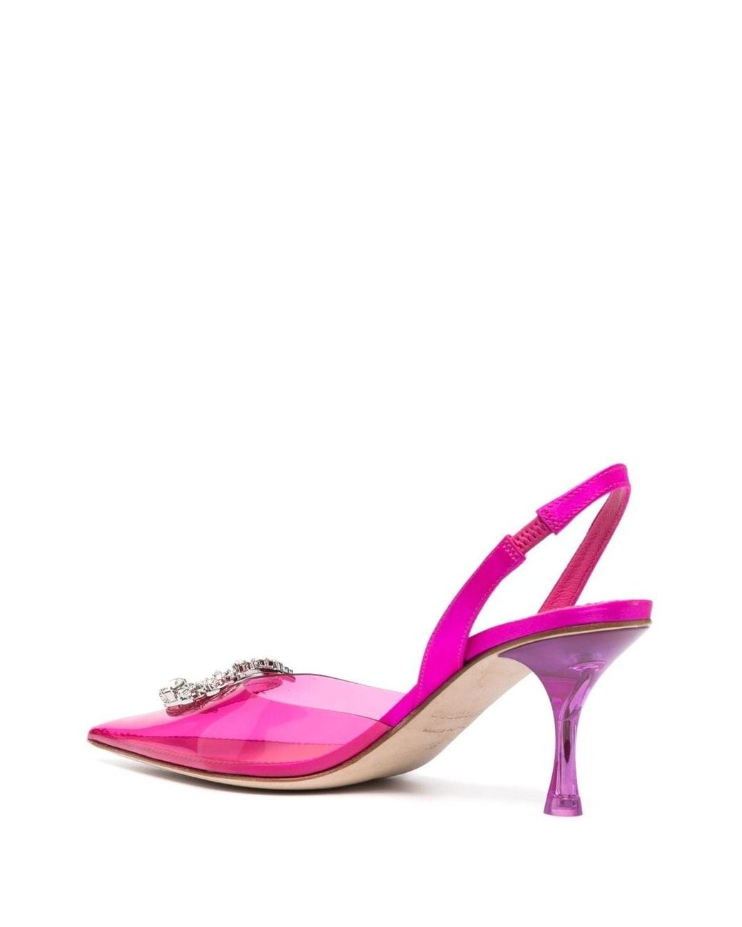 DSquared² Pink Rhinestone Detail Slingback Pumps