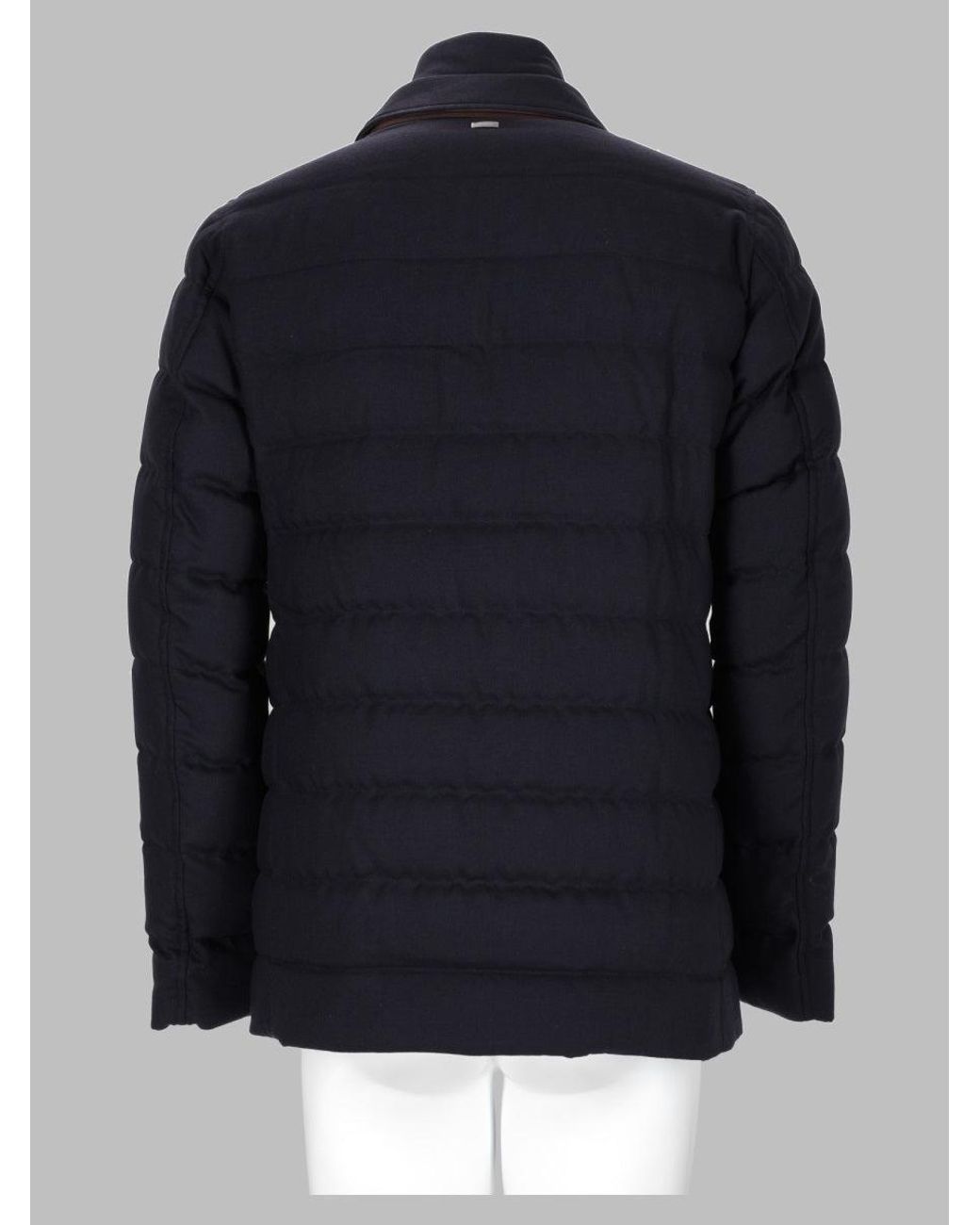 Herno Blue Quilted Padded Viscose-Blend Sports Jacket for men