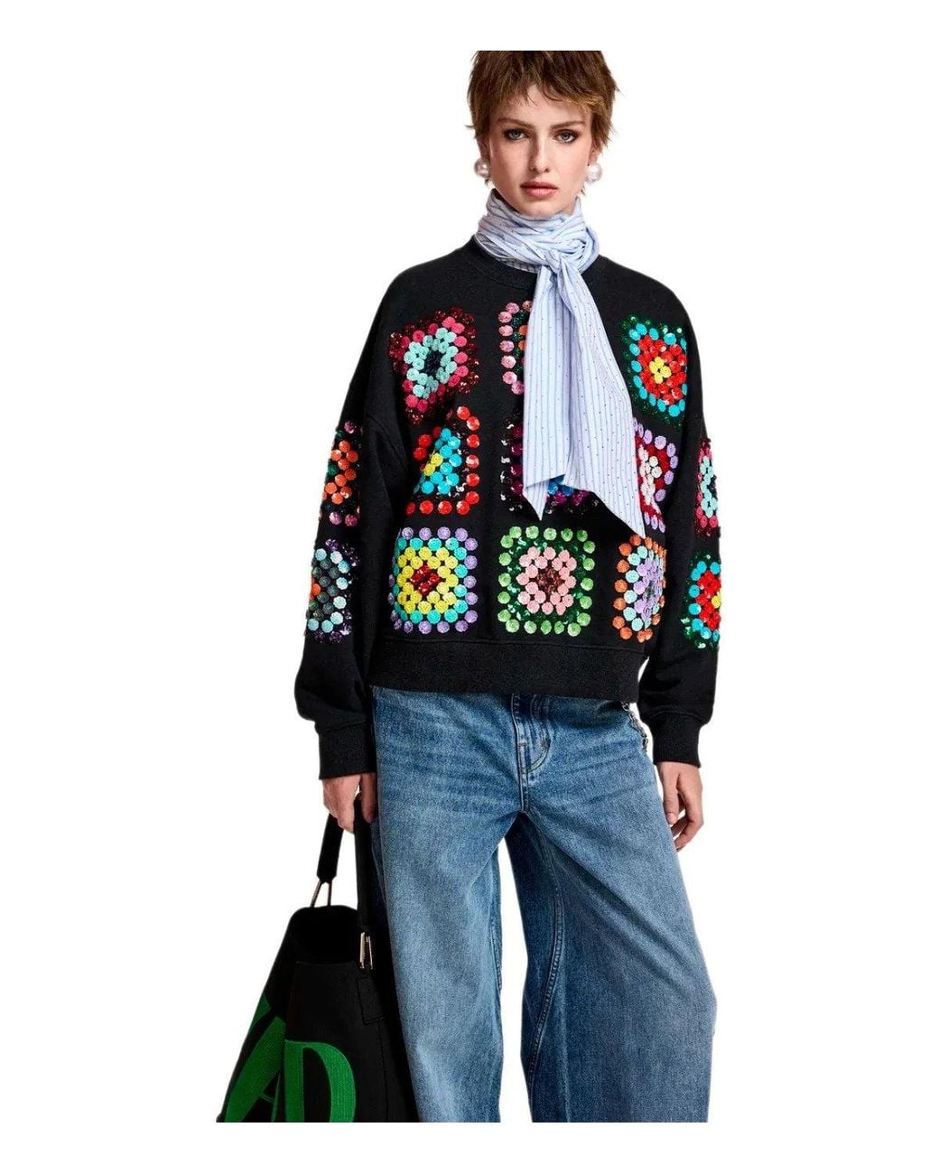 Essentiel Antwerp Black Karnaval Sweatshirt