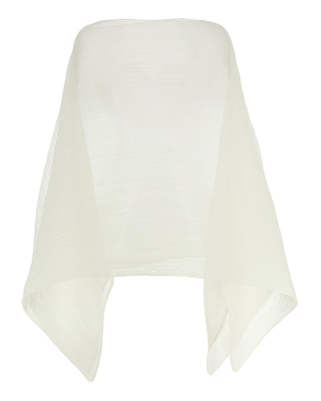 Pleats Please Issey Miyake 'Basic Madame-T Small' Stole in White