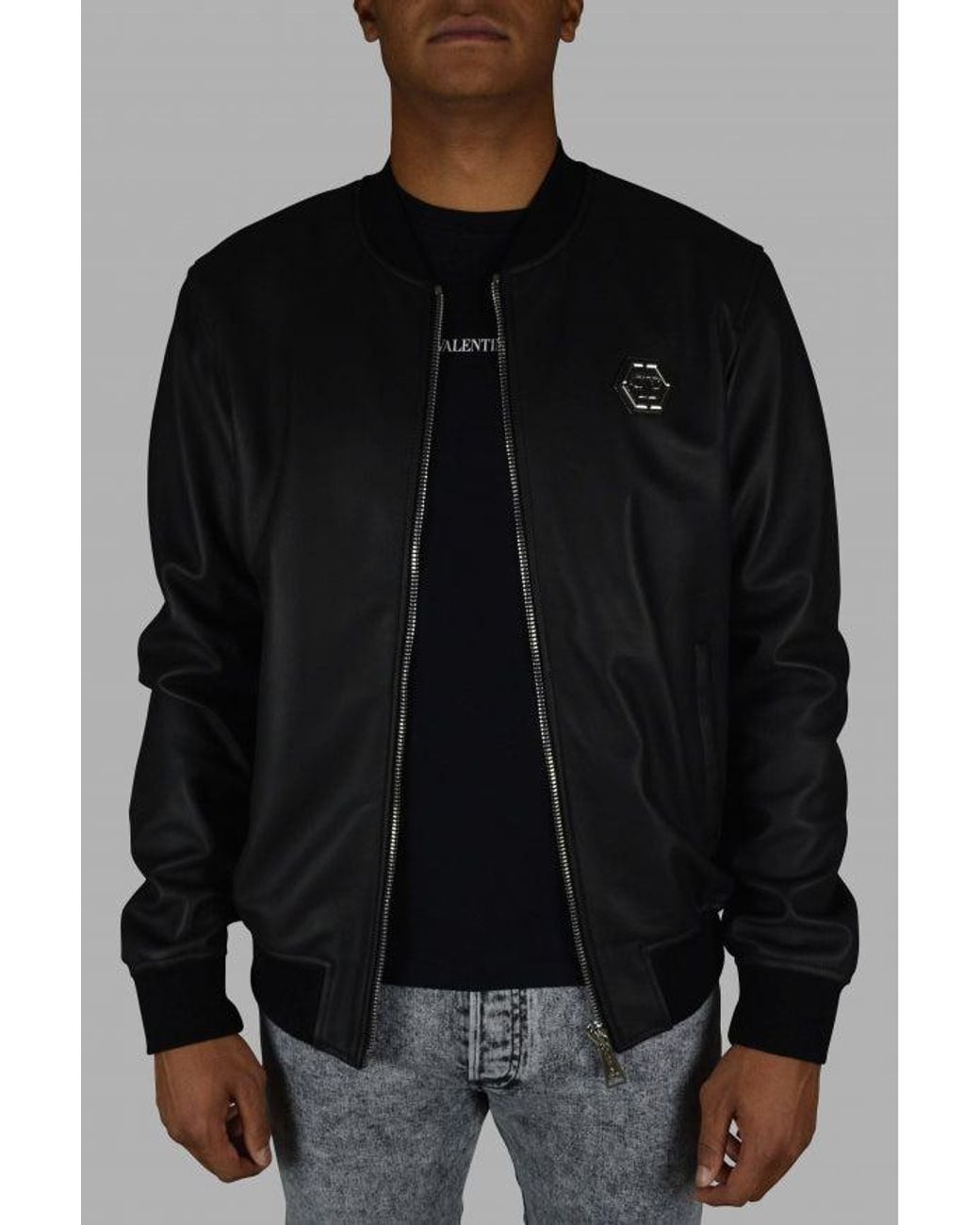 Philipp Plein Black Bomber Jacket