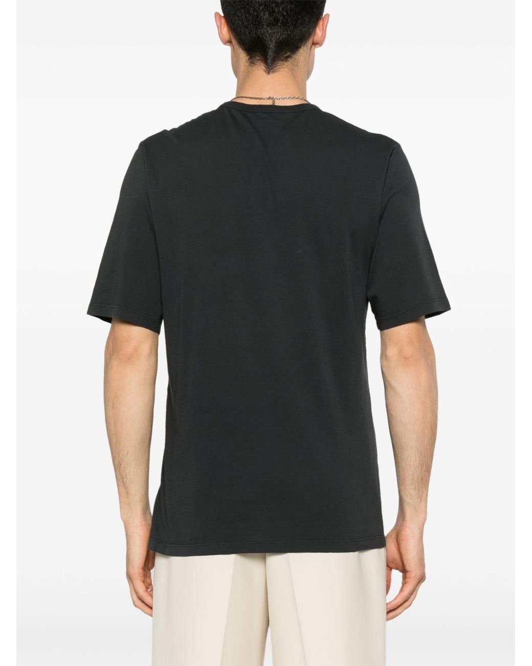 Saint Laurent Black Cotton T-Shirt for men