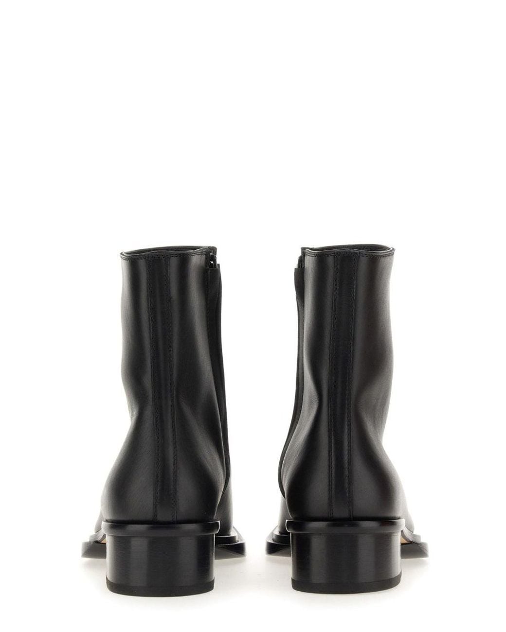 McQueen Black Cuban Stack Boot With 4.5 Cm Heel for men