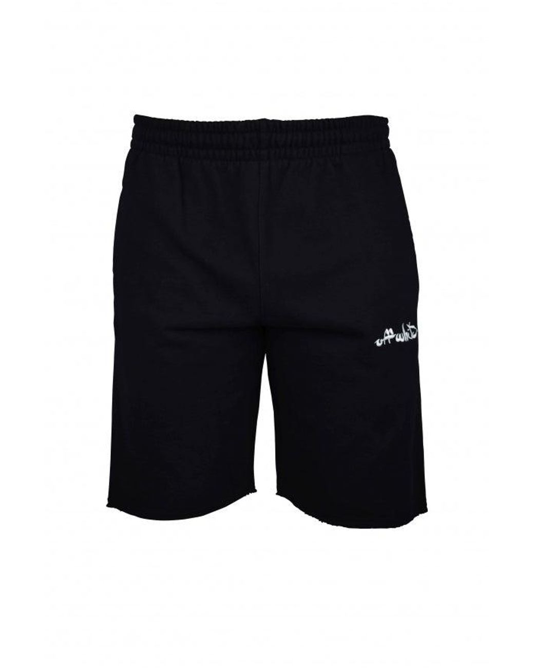 Off-White c/o Virgil Abloh Blue Signature Logo Cotton Shorts for men