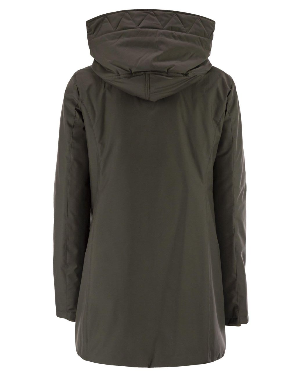 Fay Black Technical Gabardine Toggle Coat