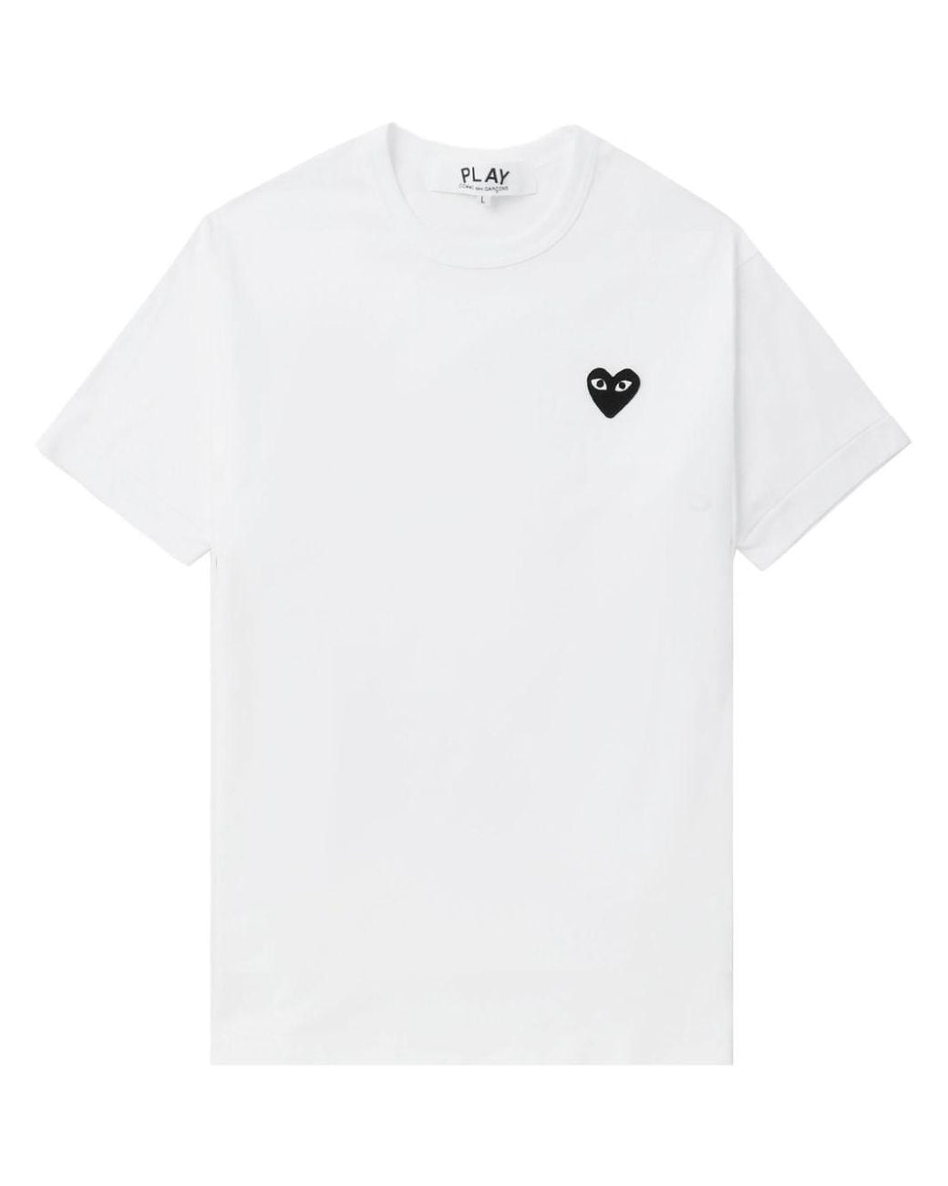 Comme des Garçons White Heart Cotton T Shirt