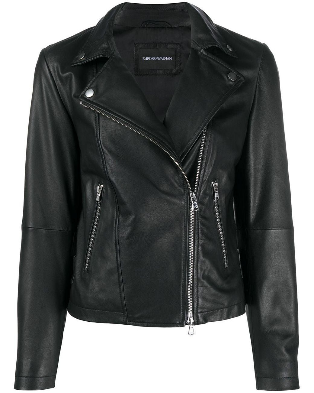 Emporio Armani Black Leather Jacket