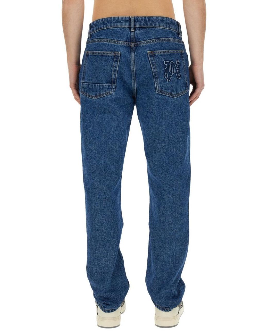 Palm Angels Blue Jeans for men
