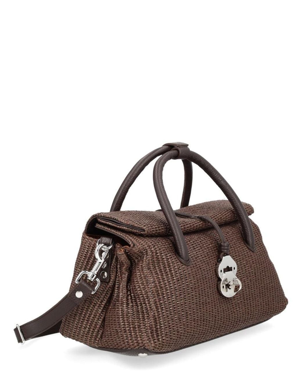 Zanellato Brown Handbag Dotta Vimini