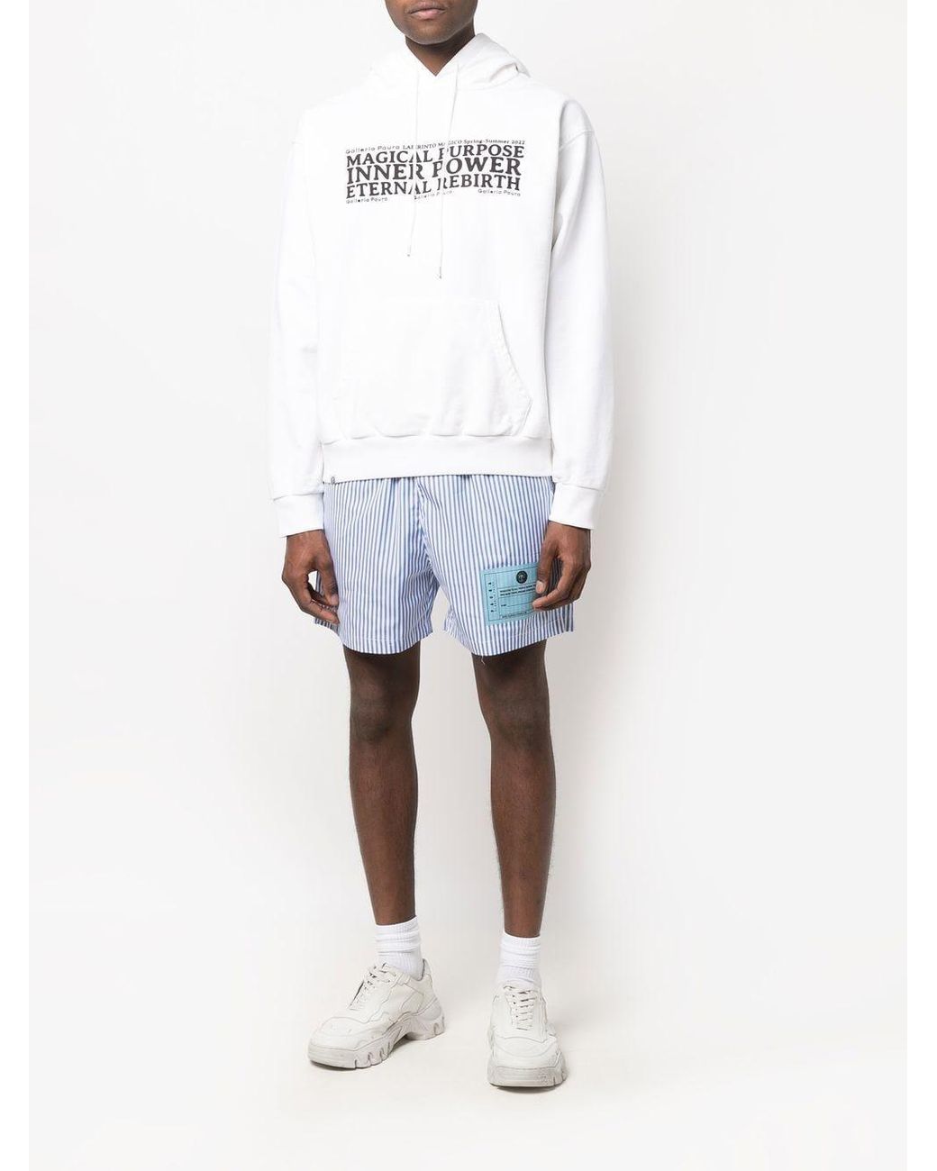 Paura Akim Hoodie in White für Herren