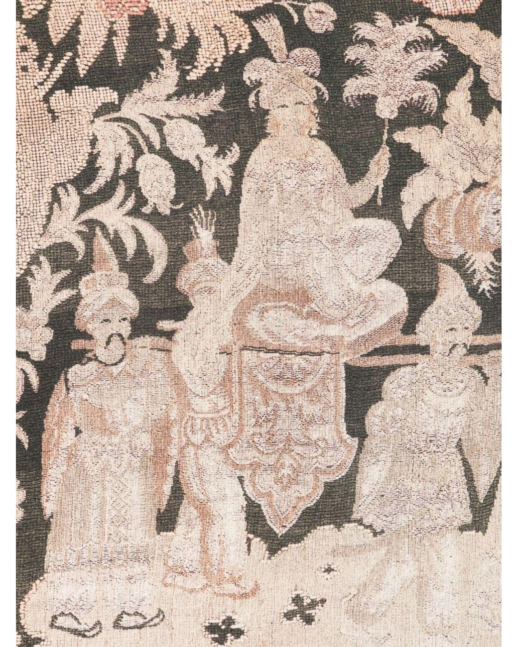 Pierre Louis Mascia Natural Printed Silk Scarf