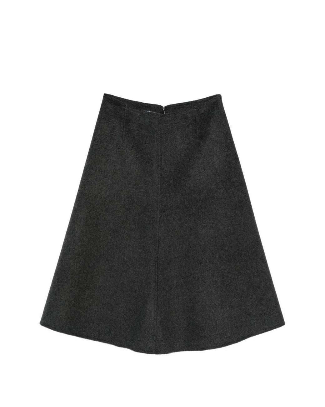 Susanne Bommer Black Wool Midi Skirt