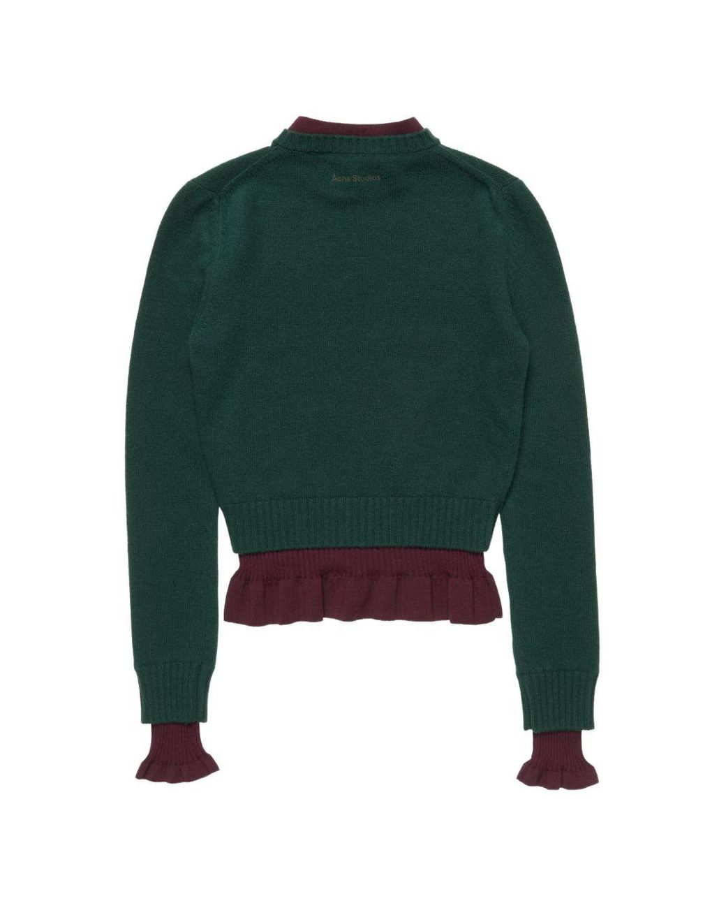 Acne Green Wool Crewneck Sweater