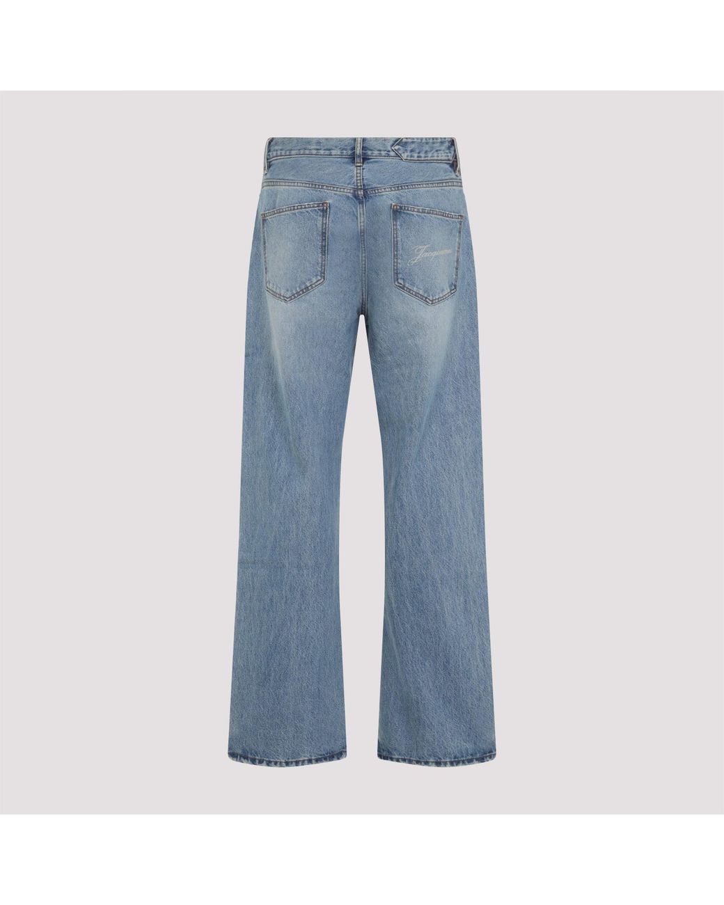 Jacquemus Blue Cotton Jeans