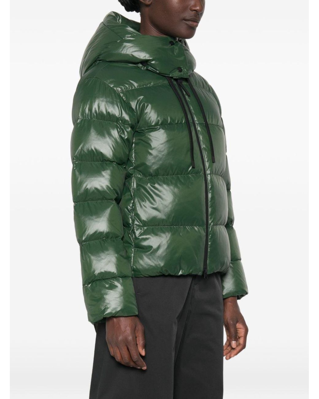 Peuterey Green Nylon Down Jacket