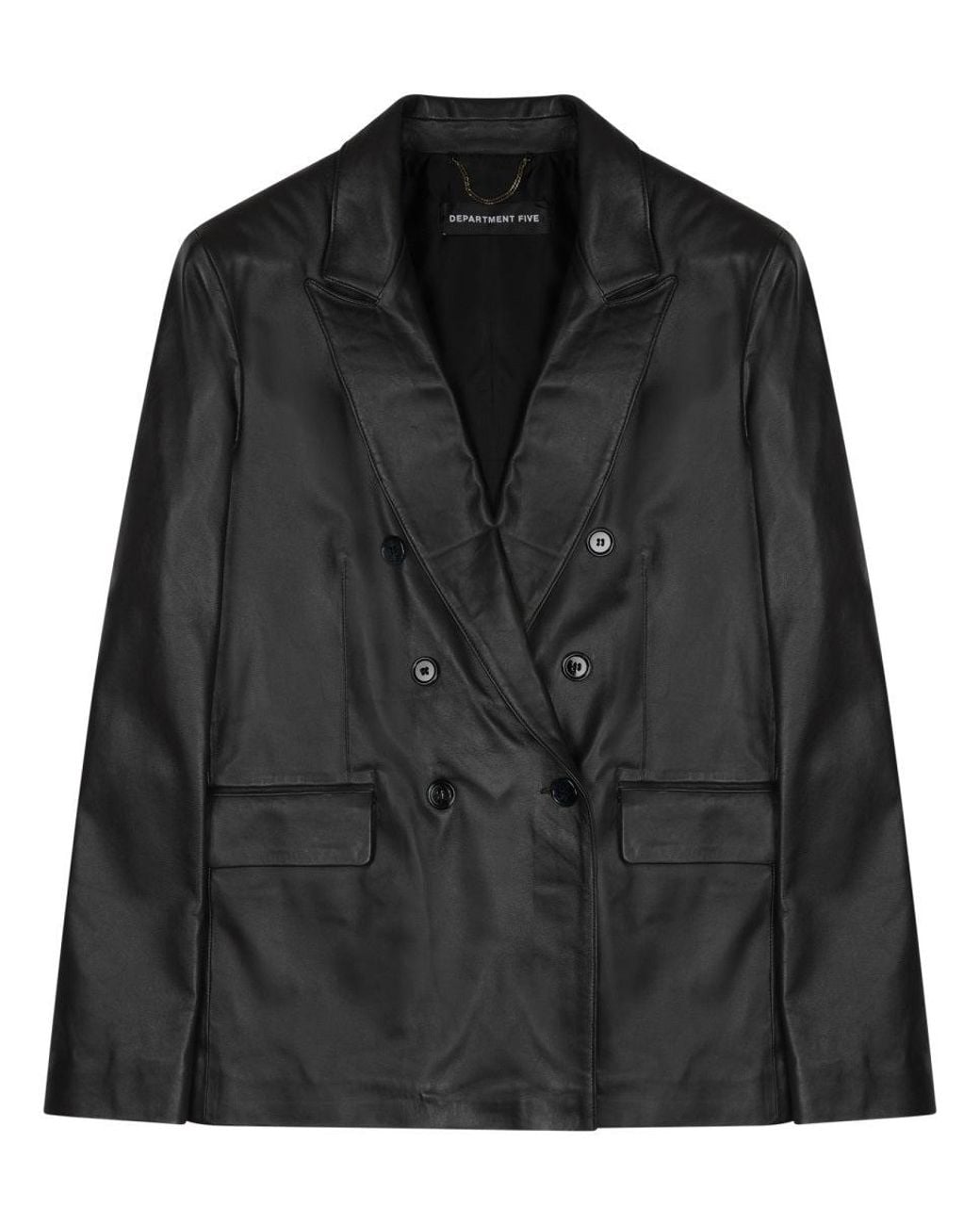 Department 5 Black Stylish Leather Jacket For