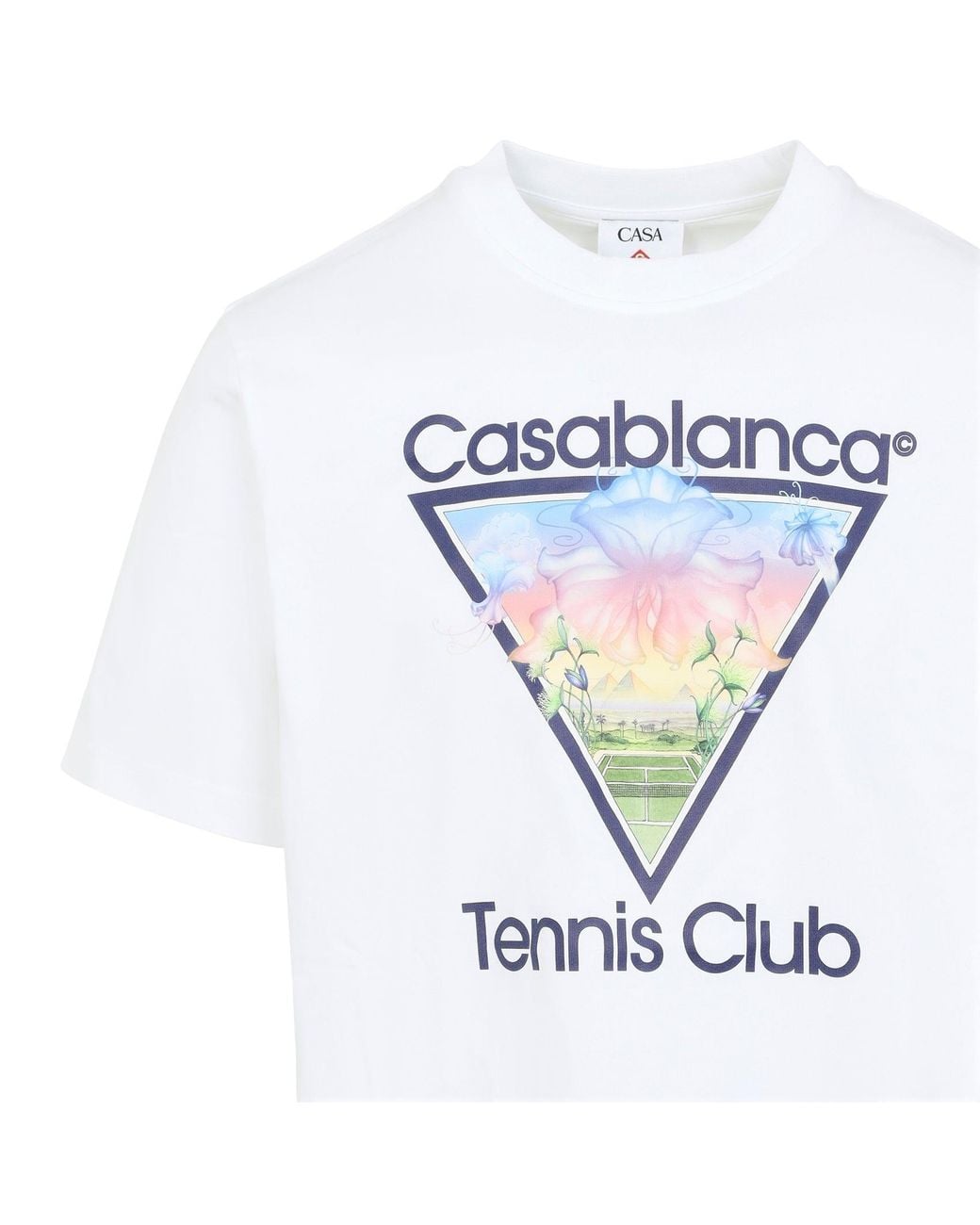 Casablanca White Tennis Club Icon Printed Classic T Shirt