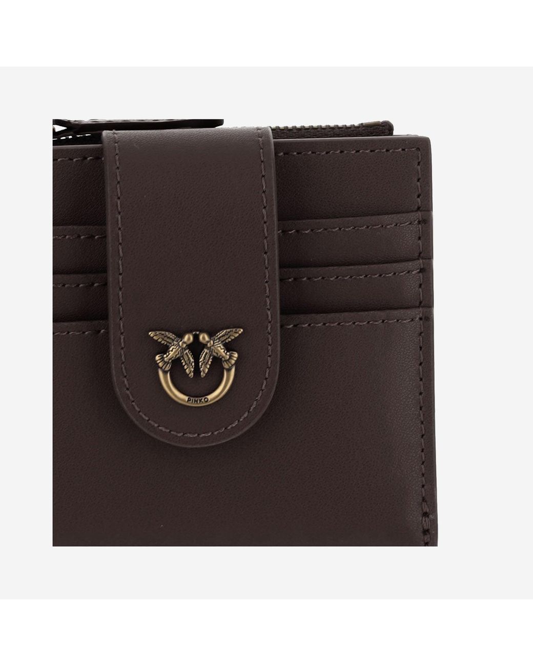 Pinko Black Leather Wallet With Logo