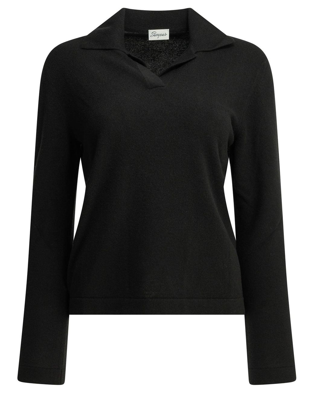 Pull polo en cachemire Semler en coloris Black