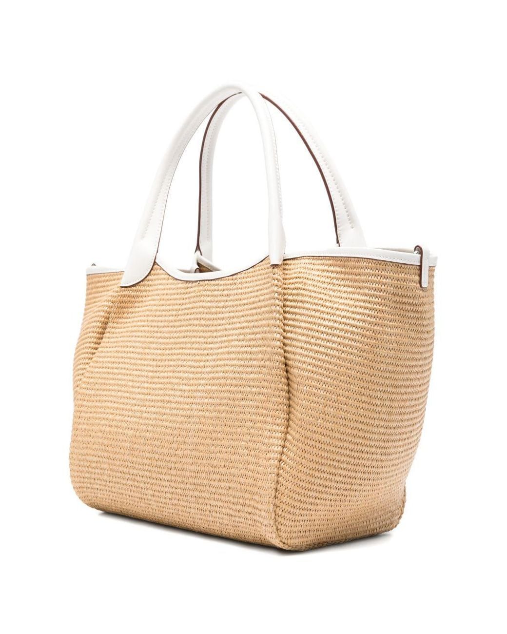 Emporio Armani Natural Medium Straw Tote Bag