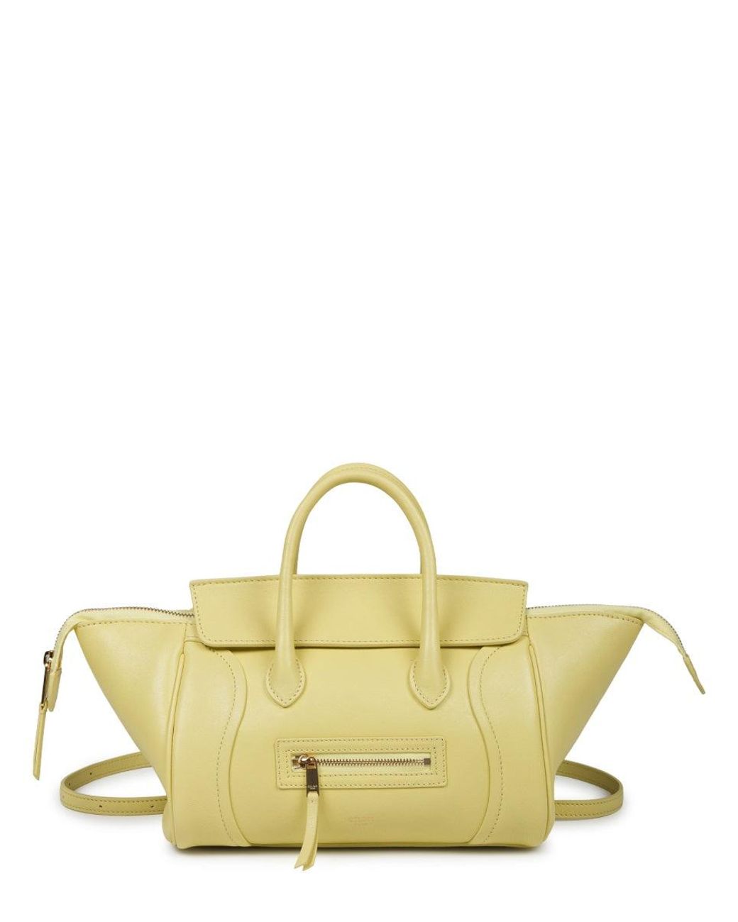 Céline Metallic Luggage Mini Lambskin Shoulder Bag