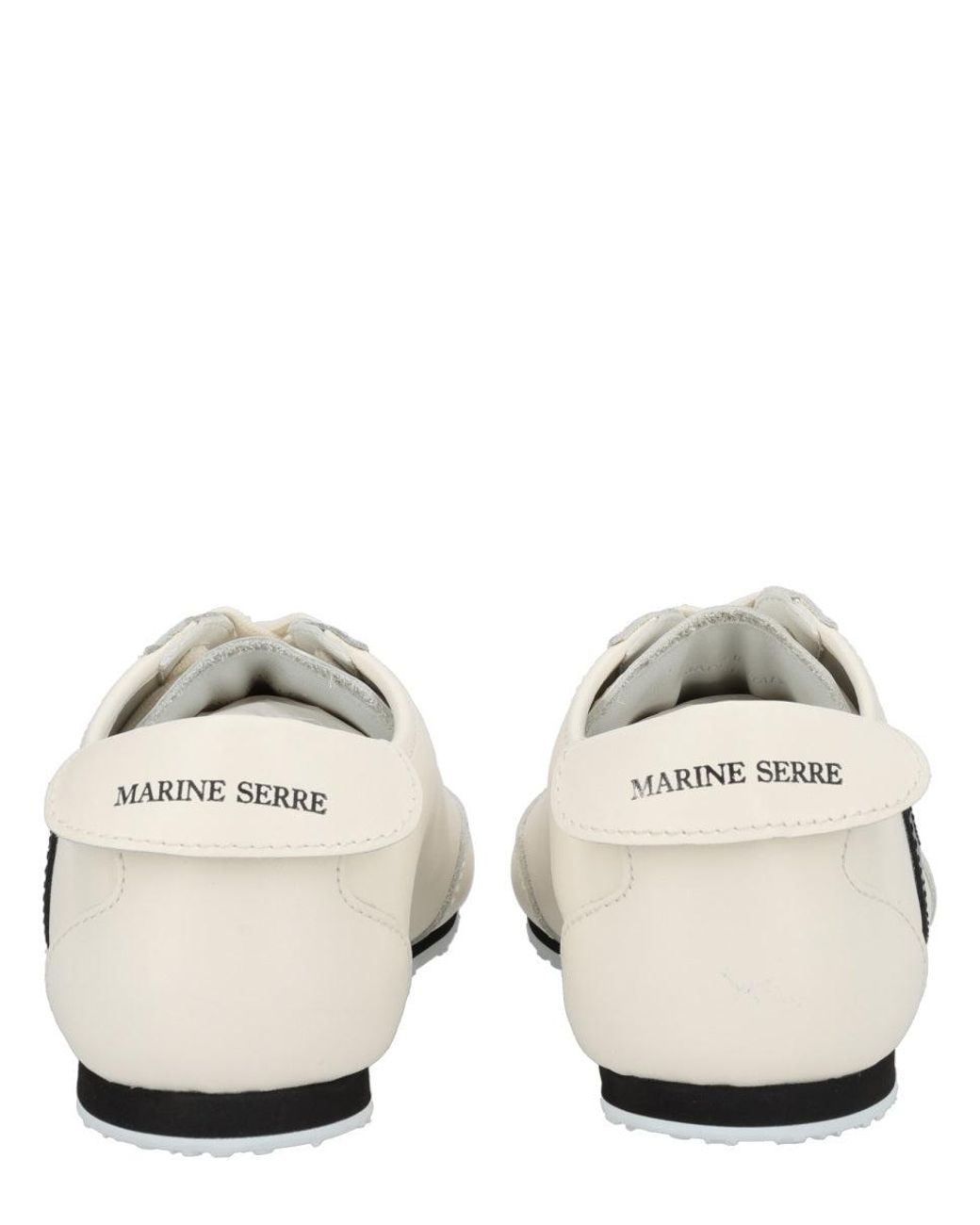 MARINE SERRE White Leather Sneakers for men