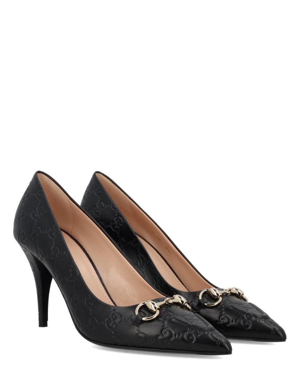 Gucci Black Pumps With Clamp