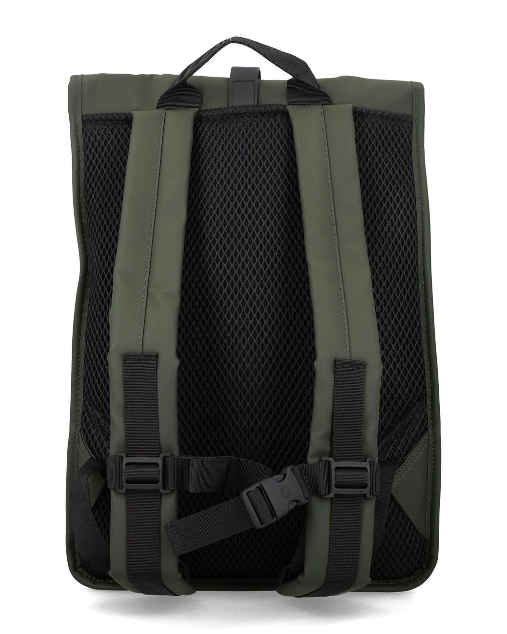 Rains Green Rolltop Backpack