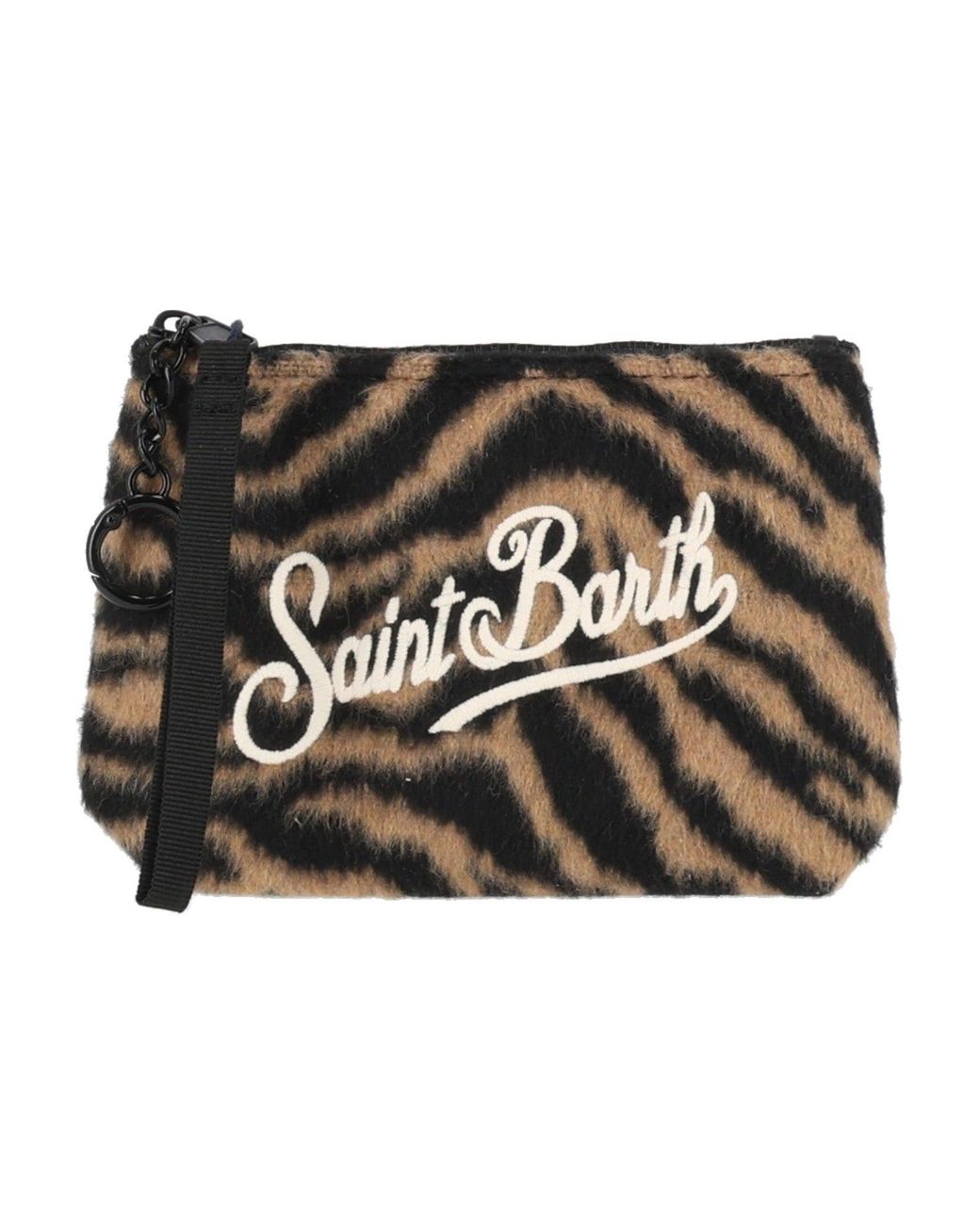 Mc2 Saint Barth Black Aline Mini Felt Zebra 18 Emb