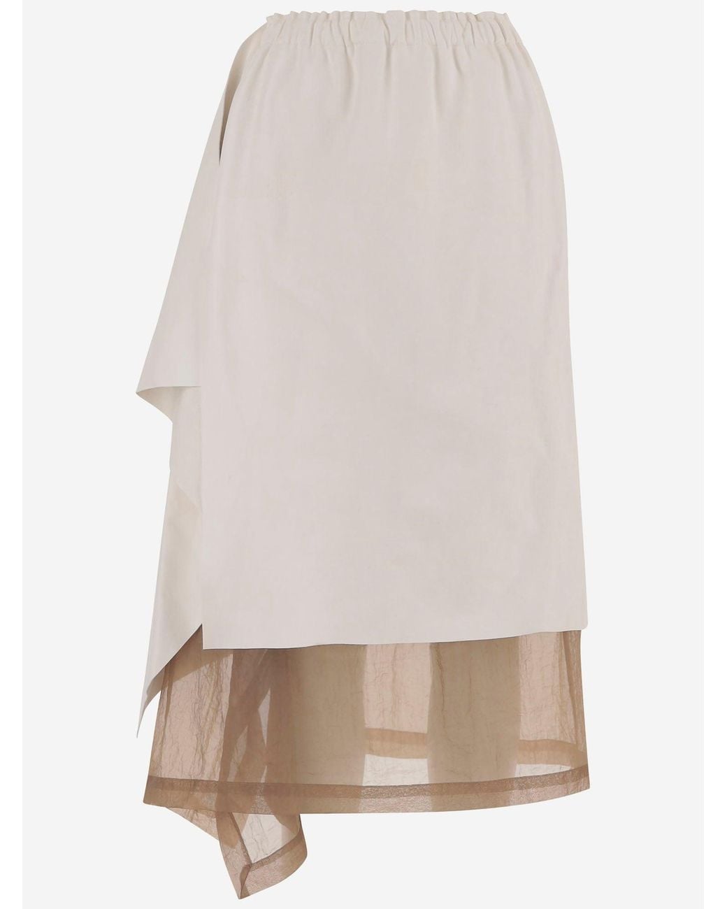 Niccolò Pasqualetti Natural Draped Leather Skirt