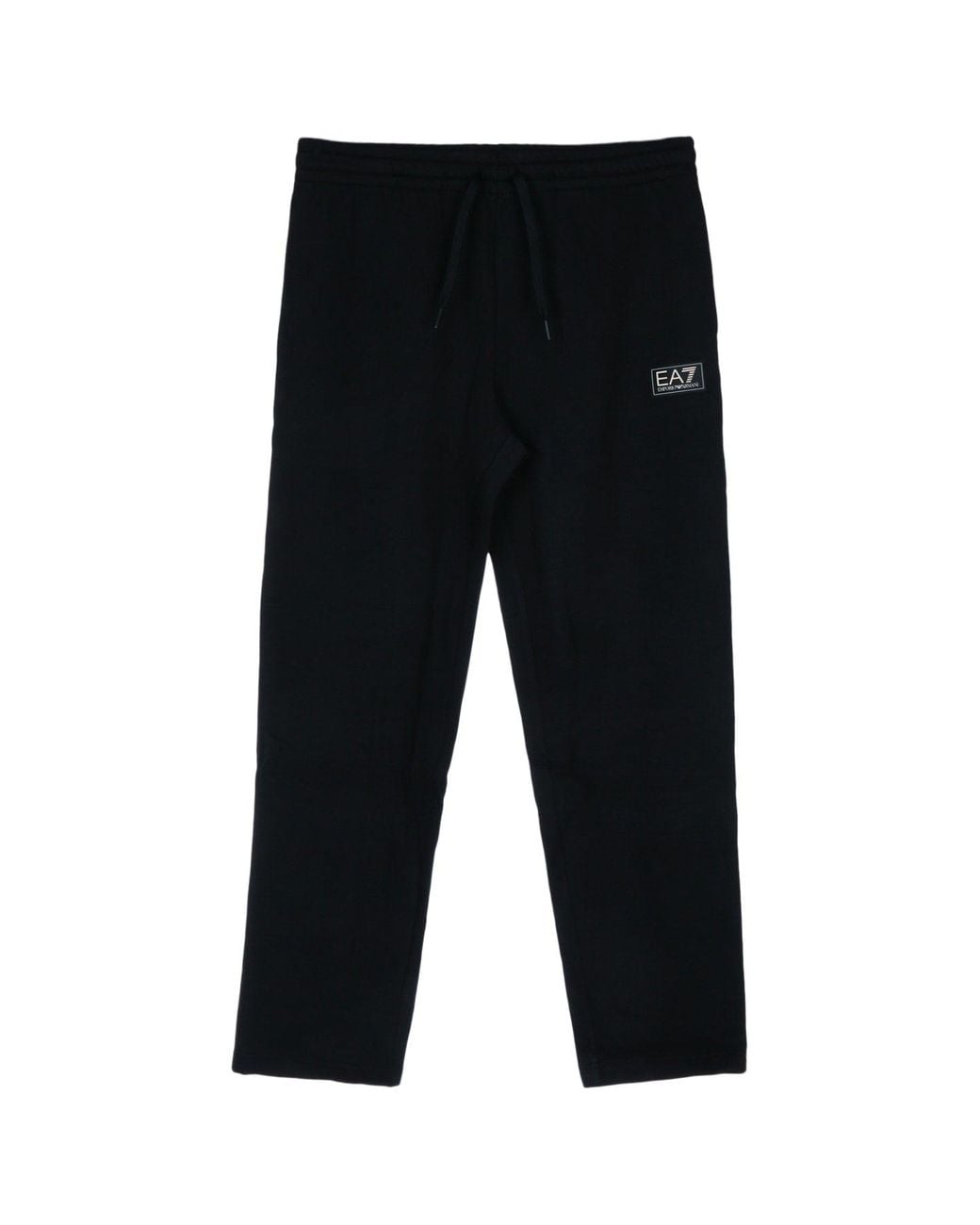 EA7 Black E. A.7 Train Refined M Paint Effect Cotton Pants For for men