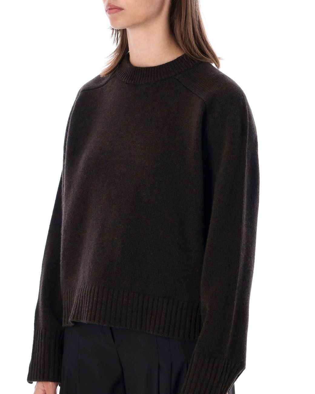 Soeur Black Merino Wool Mock Neck Sweater