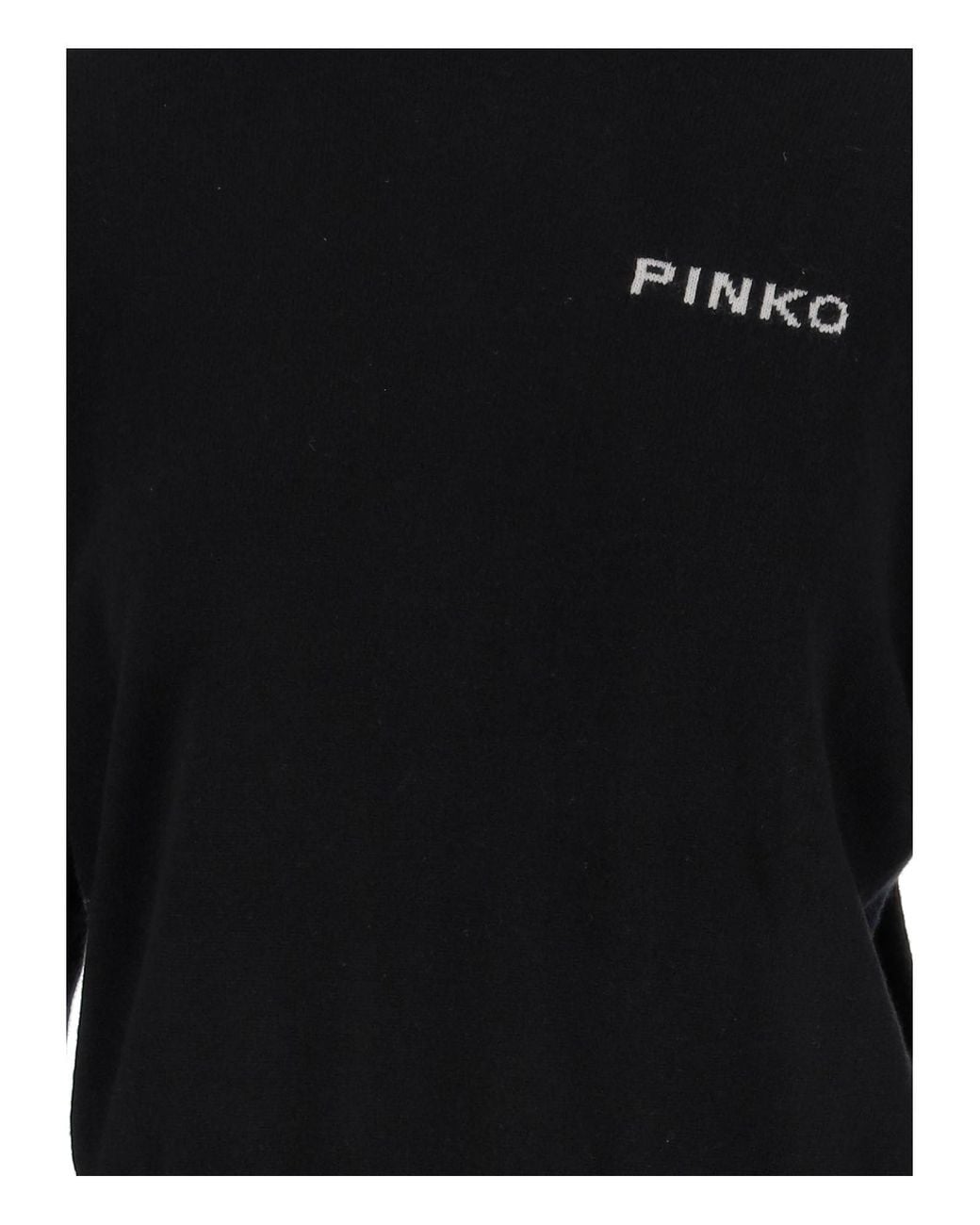 Pinko Black Wool Sweater With Logo