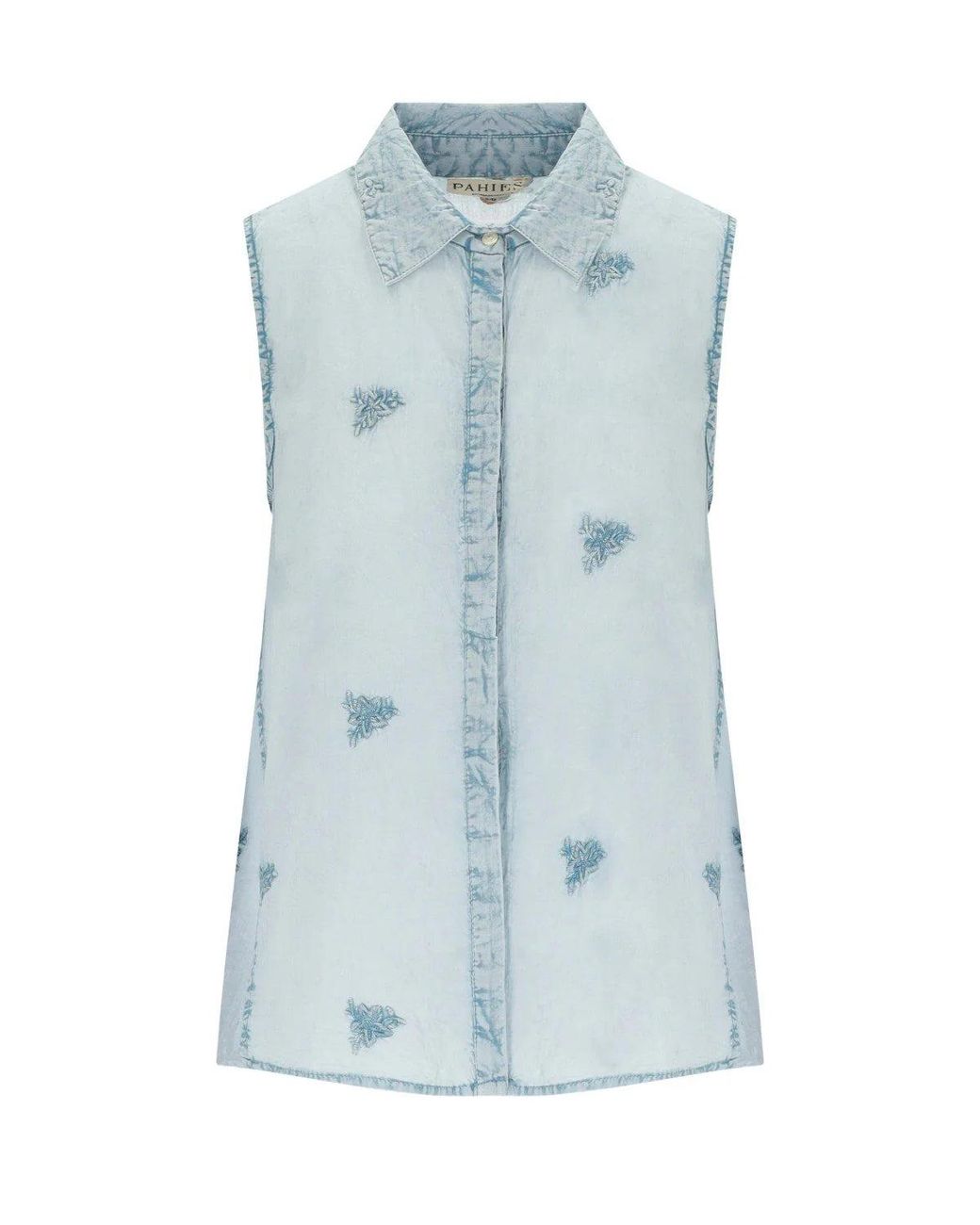 PAHIESA FORMENTERA Blue Sleeveless Shirt