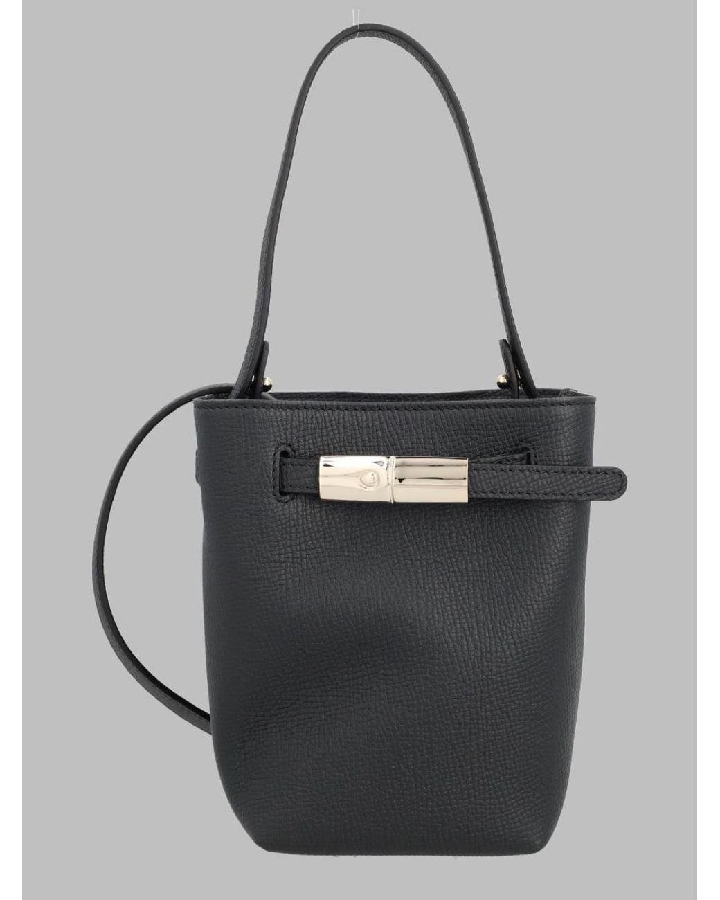 Longchamp Black Mini Bucket Crossbody Bag