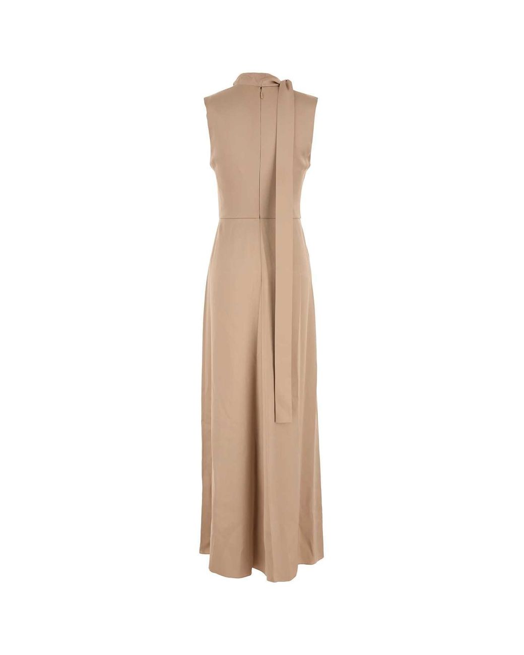 Fendi White Satin Long Dress