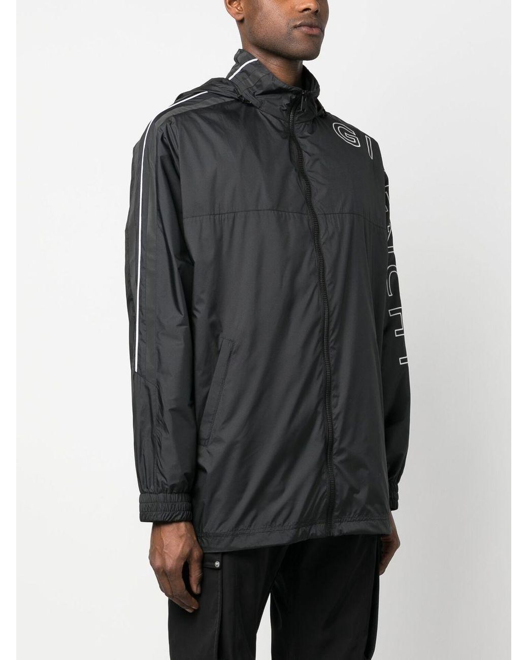 Givenchy Black Logo Full Zip Sweatshirt for men
