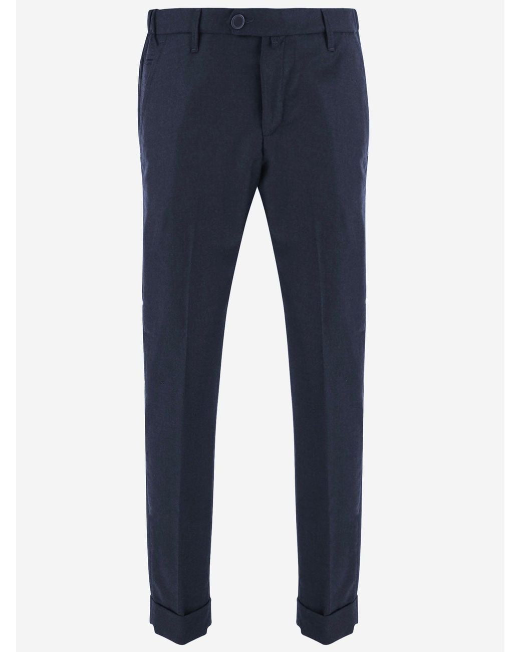 Jacob Cohen Blue Stretch Wool Pants