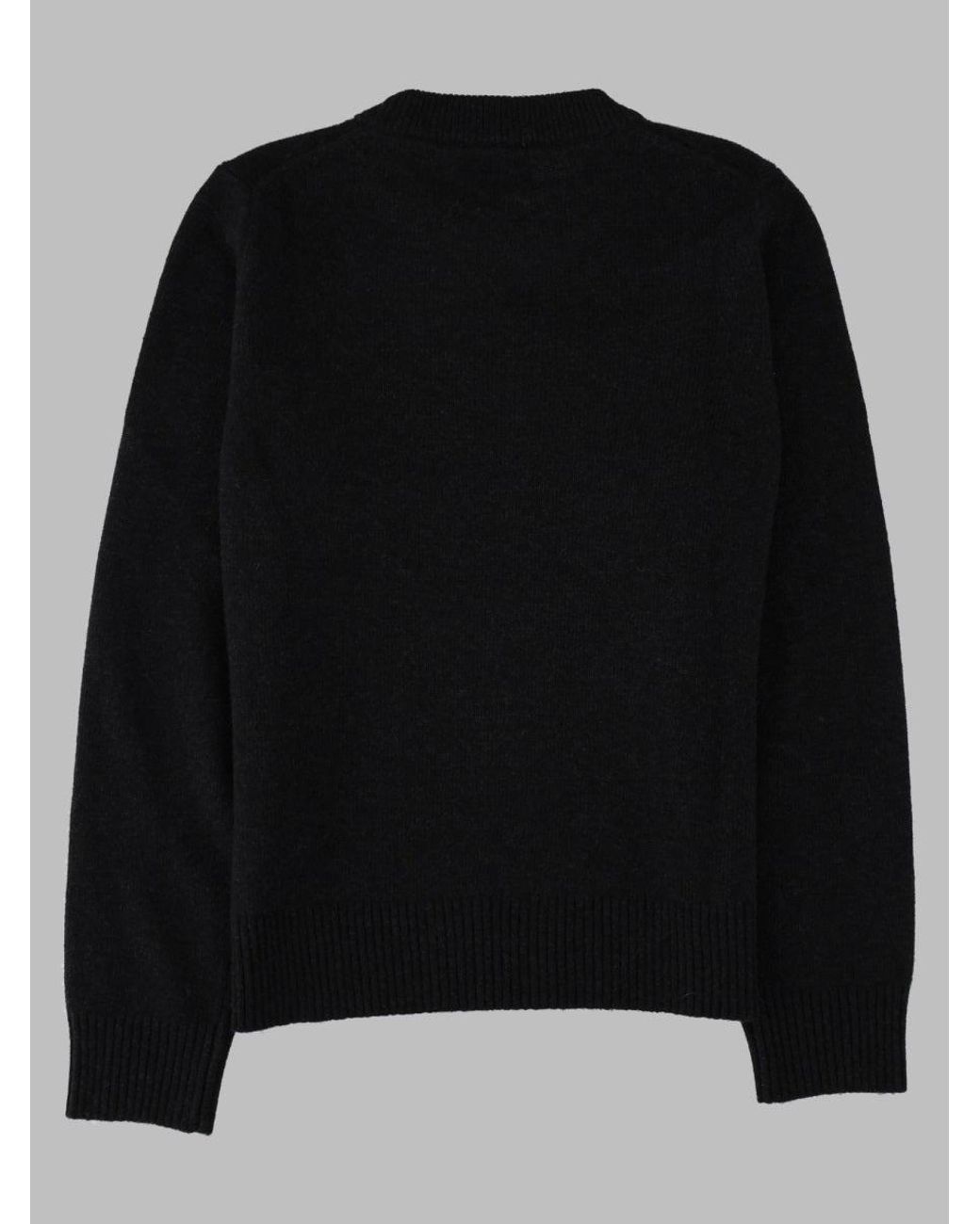 Ganni Black Maglia "Teddy Forest"