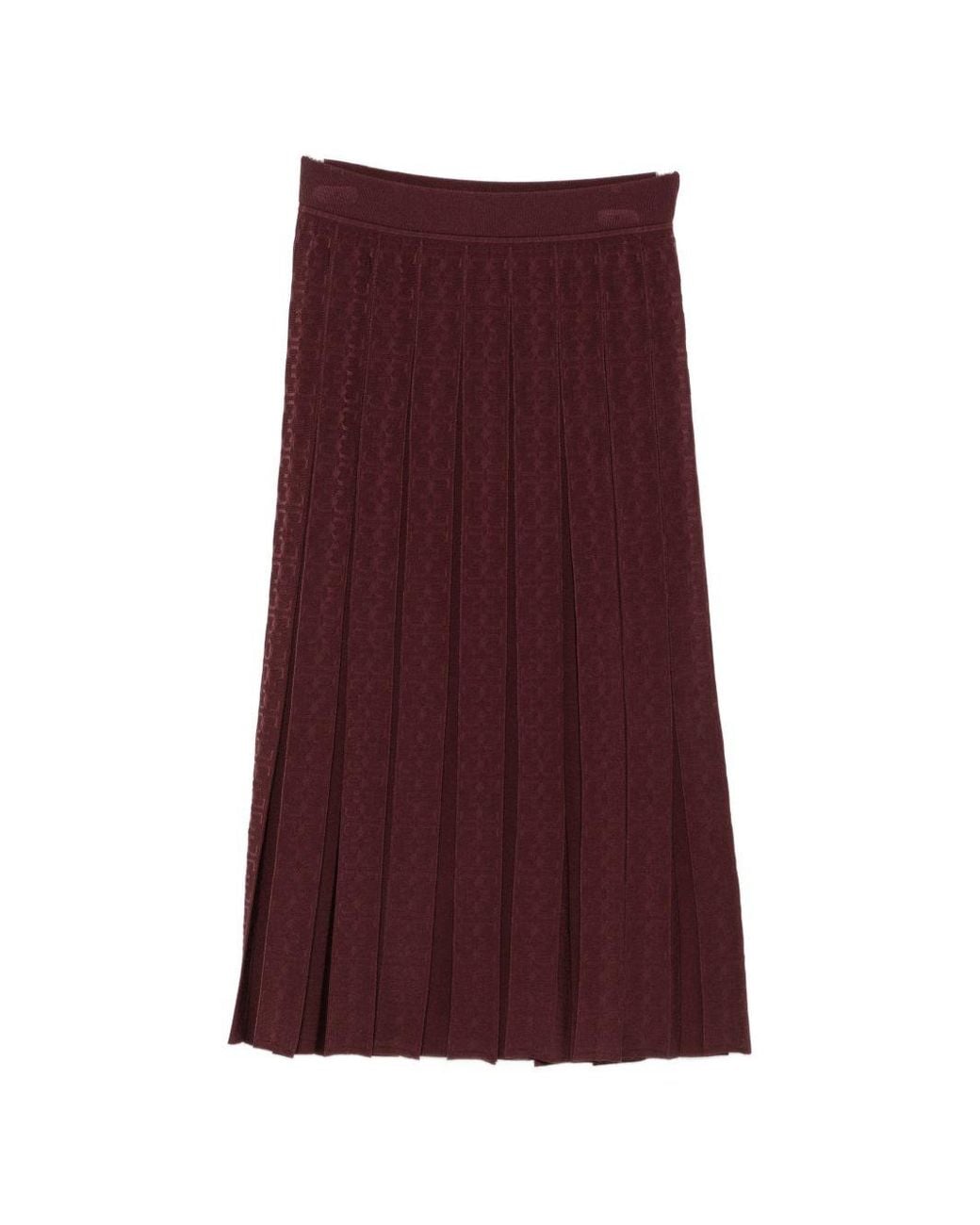 Tory Burch Purple Pleated Long Skirt
